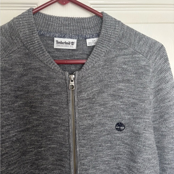 Timberland Heather Gray Zip-Up Jacket - Picture 4 of 8